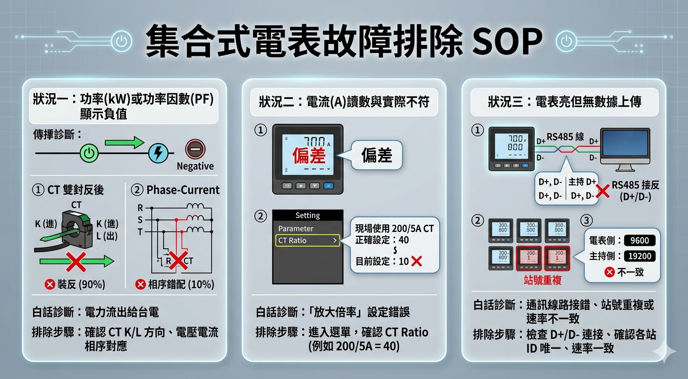 集合式電表全攻略：從基礎原理、安裝接線到故障排除的實務指南