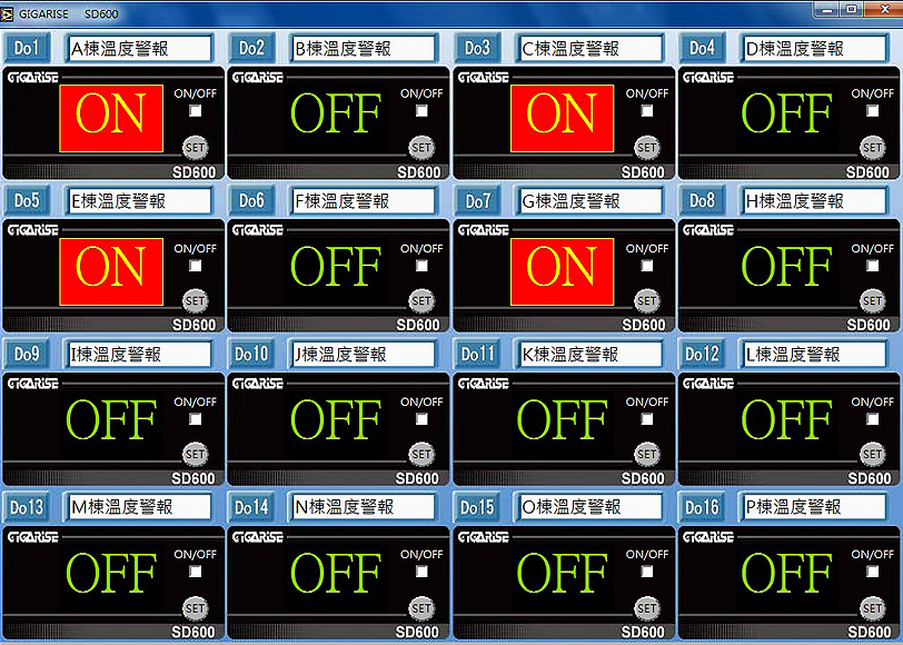 單台 SD600 16組DO輸入RS485輸出模組