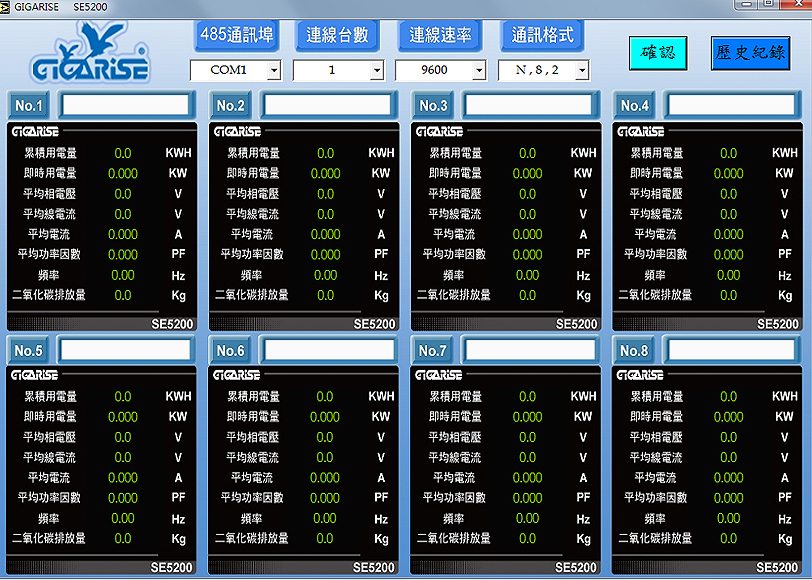 多台 SE5200LCD背光多功能微電腦集合式電表多台